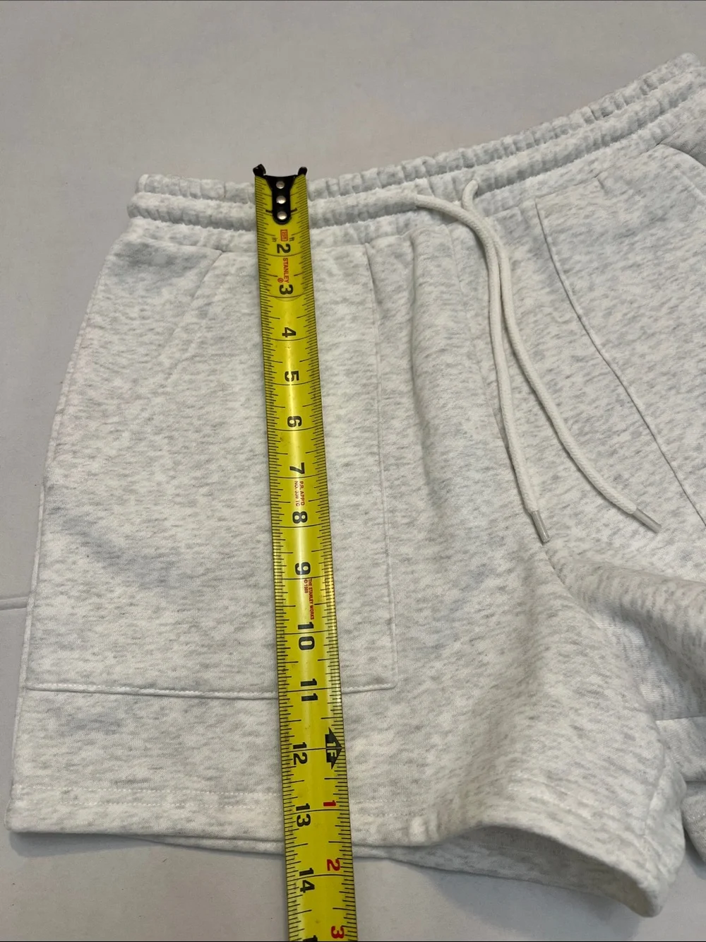 White Fox Boutique Vol. 3 Offstage lounge shorts in glacier grey with green M